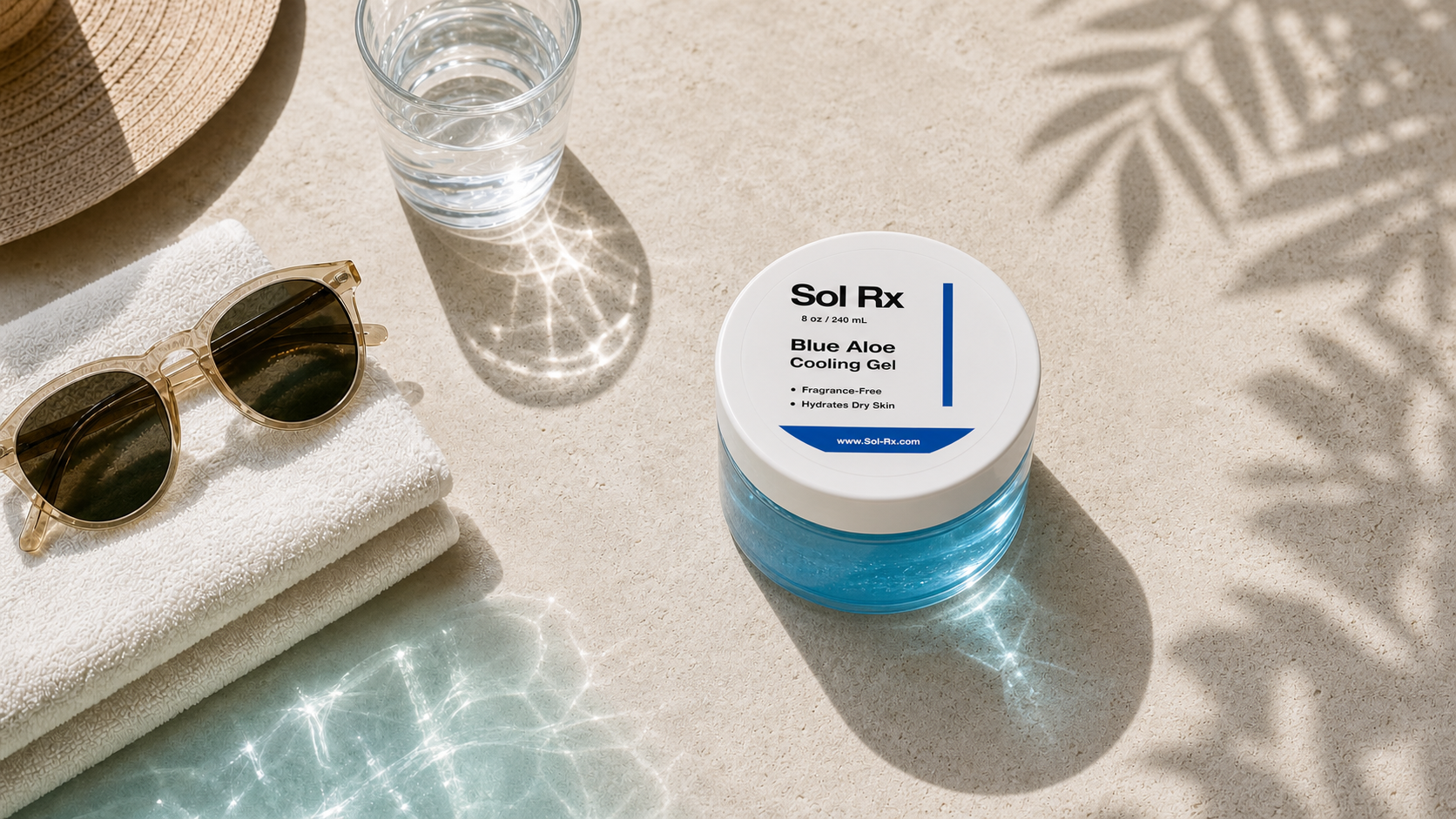 Blue Aloe outdoor-day kit flat lay